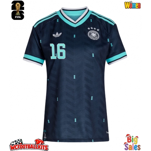 Germany Angelo Stiller #16 Replica Away Stadium Shirt for Women World Cup 2026 Short Sleeve